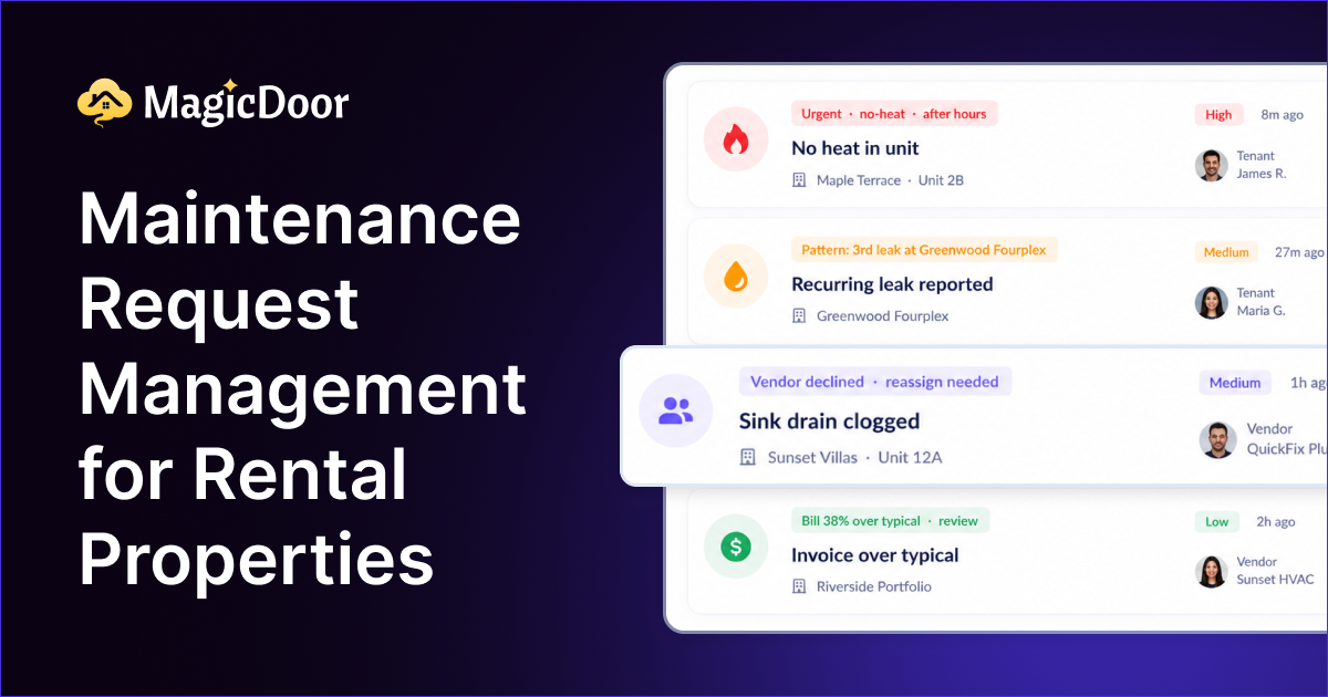 Maintenance Request Management for Rental Properties | MagicDoor